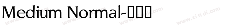 Medium Normal字体转换 Medium Normal字体转换